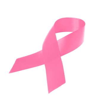 Pink ribbon for breast cancer awareness.