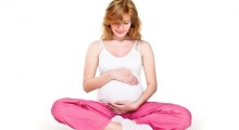 Prenatal yoga, lotus position.