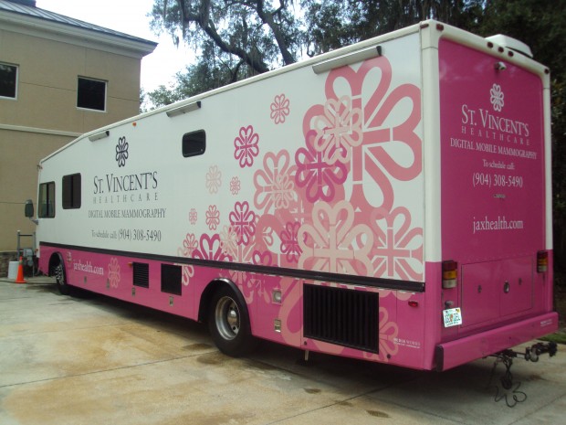 St. Vincents HealthCare's fully digital mobile mammography unit, which is Jacksonville's only mobile unit.