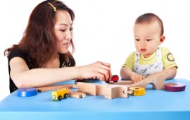 Working mom, enjoying spending quality time with her child.