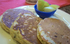 Pumpkin-chocolate chip pancakes