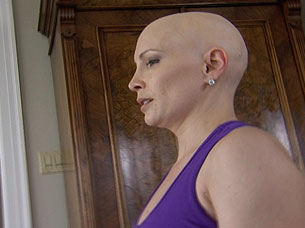 Shannon Miller exercising after chemo.