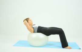 Ball crunch ab exercise - featured