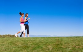 Two Women Running