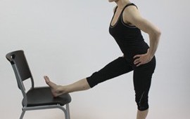Standing Hamstring Chair Stretch