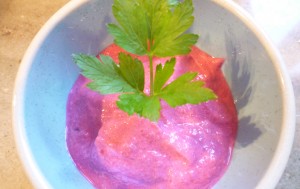 healthy, scrumptious beet dip