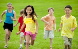 children playing outside