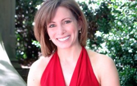Olympic Gold Medalist Shannon Miller in red