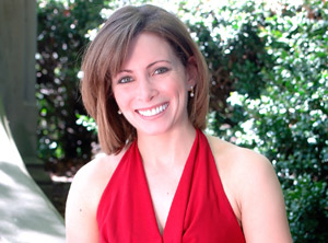 Olympic Gold Medalist Shannon Miller in red