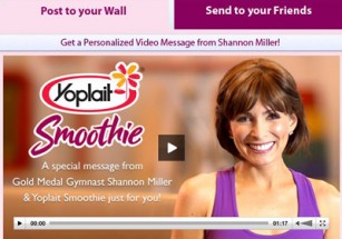 Shannon Miller and Yoplait Smoothie