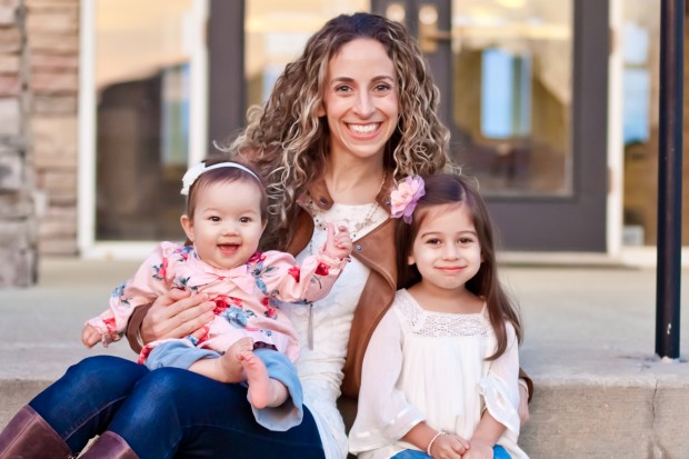 Carly with her beautiful little girls